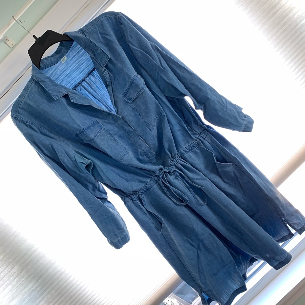 Denim Drawstring Dress